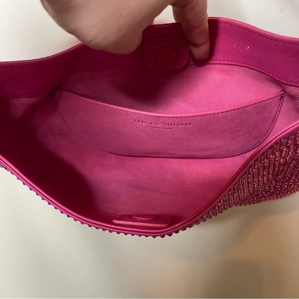 Magda Butrym Medium Vesna Pink Crystals Hobo Bag $3265